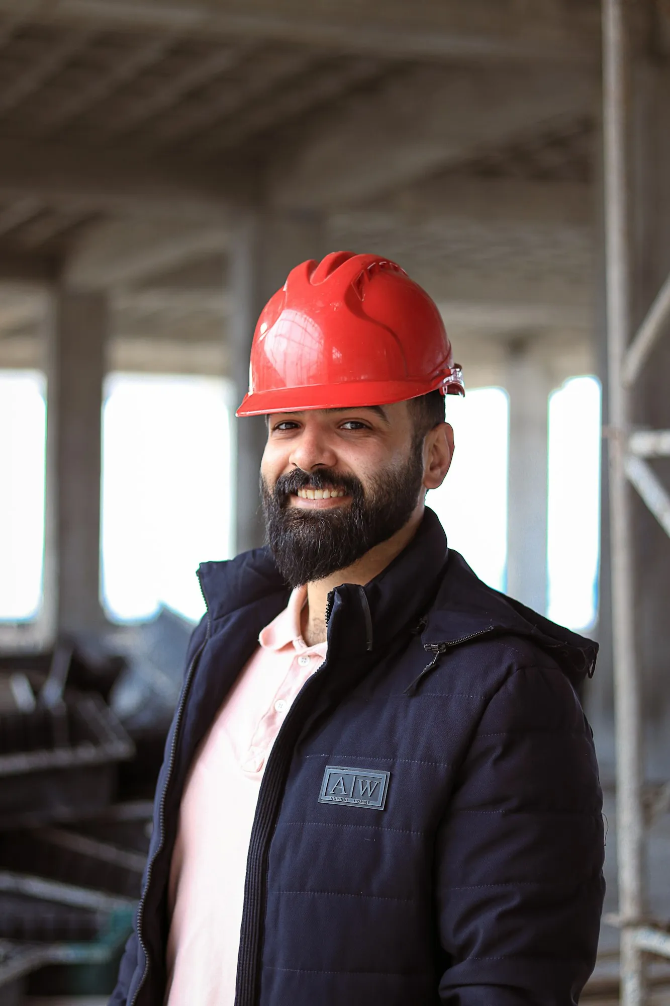 Marco Sartori in cantiere